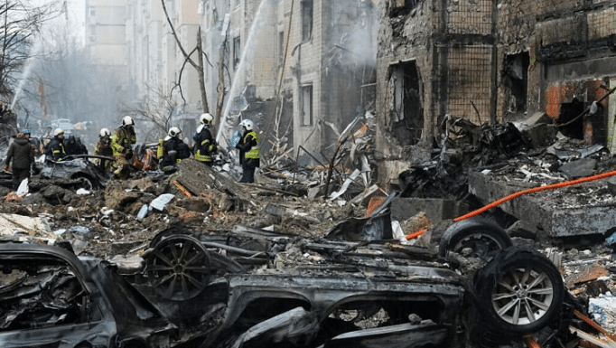 At least two people have been killed and several others injured in a Russian drone and missile attack on the Ukrainian capital Kiev.